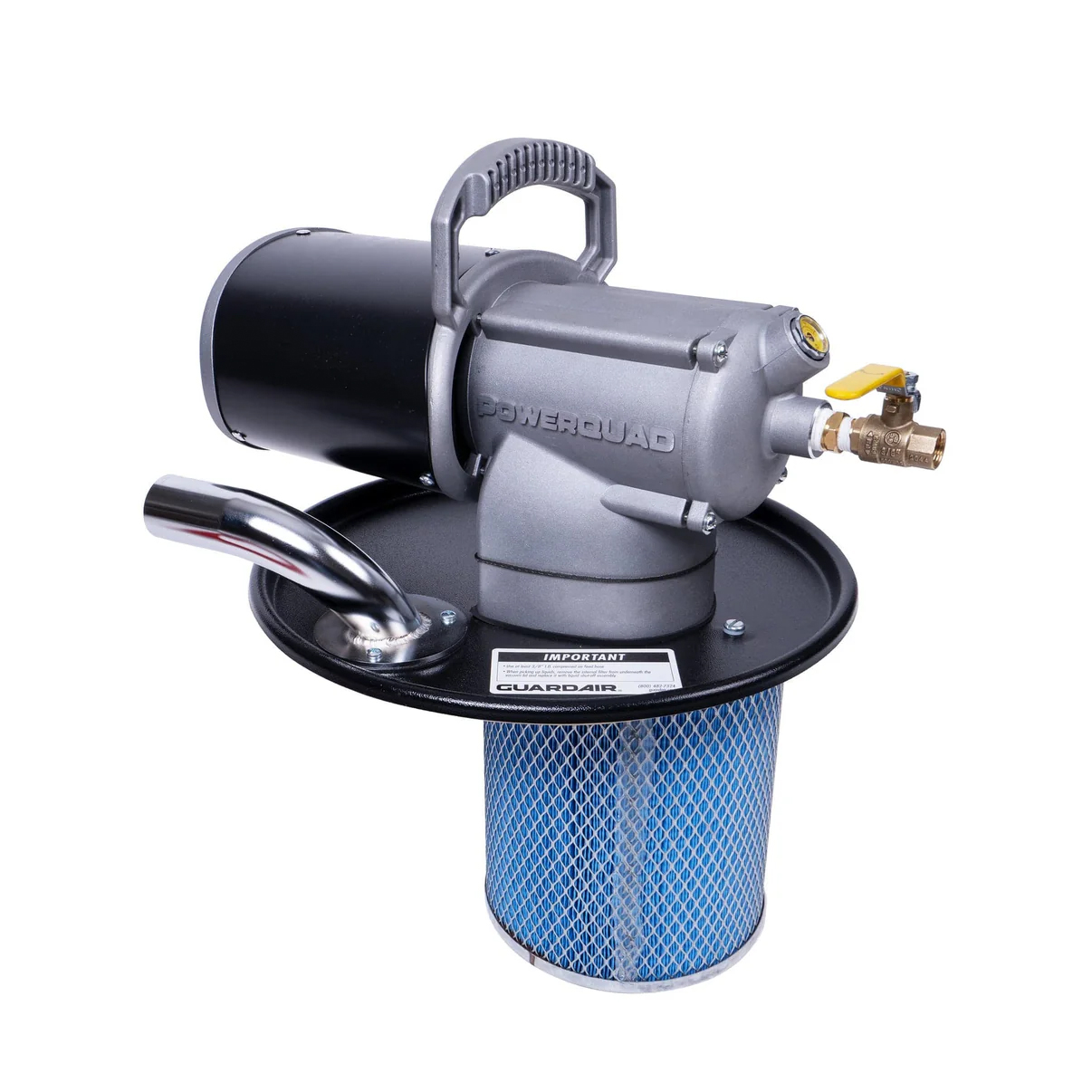 PowerQUAD 5 Gallon Vacuum Generating Head - 1.25" Inlet
