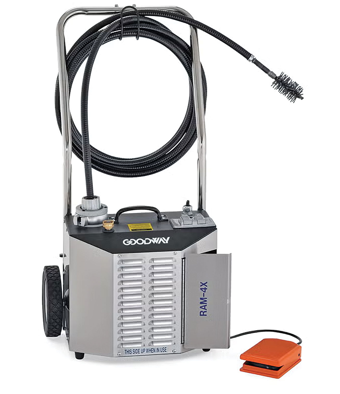 RAM 4X Rotary Tube Cleaner 230v 50 Hz C/W Trolley & Vacuum