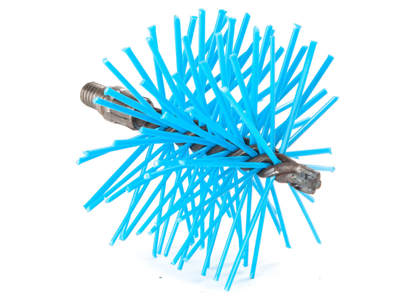 Plastic Brush c/w 1/2" Whit. Male Connection - Blue